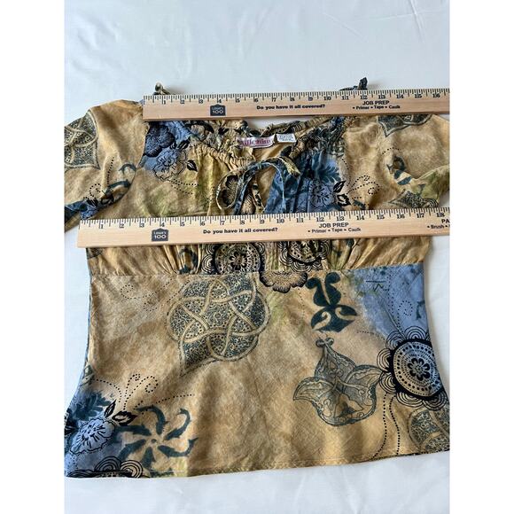 VTG Y2K Millenium top size medium flare sleeve 100% cotton - Picture 7 of 7